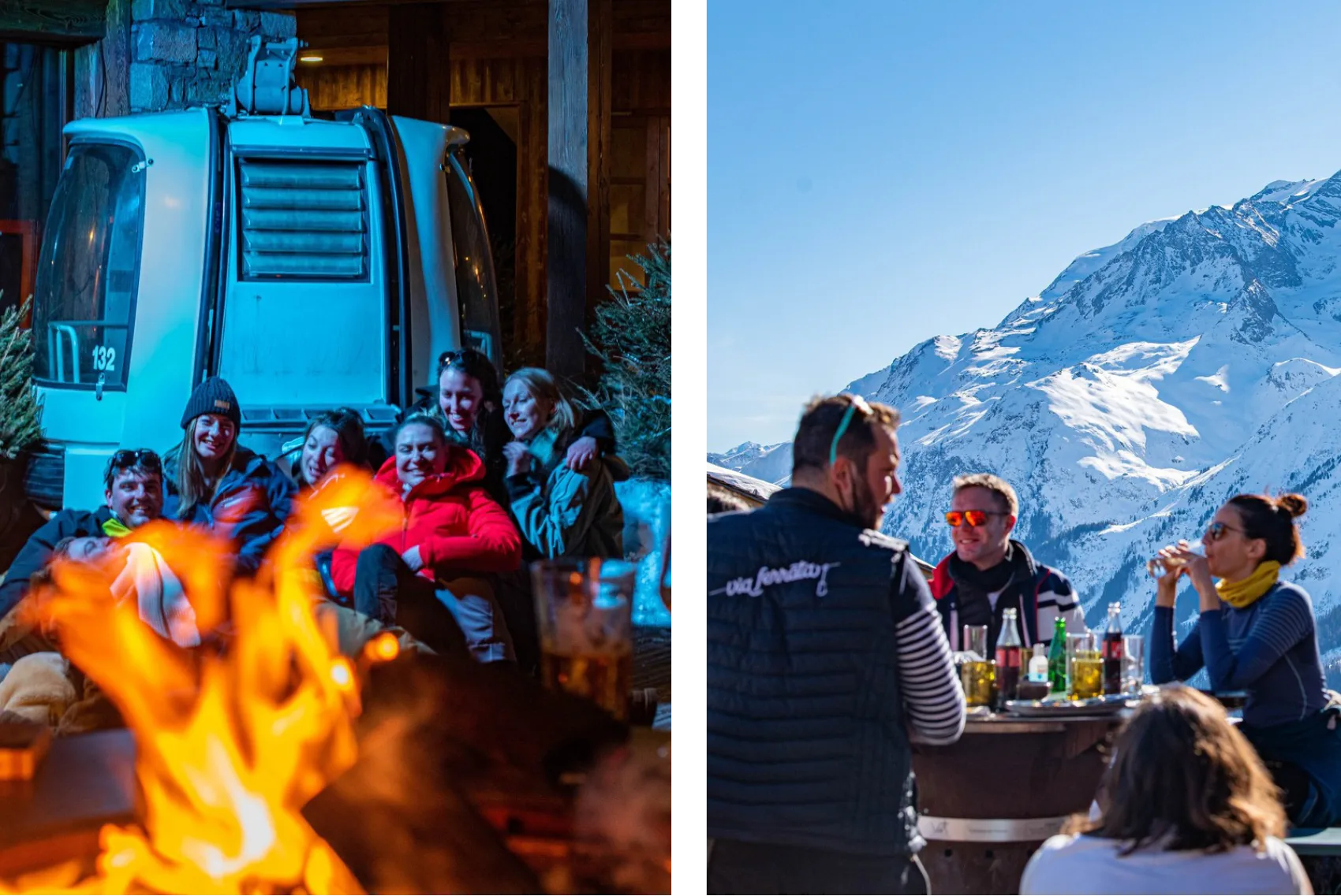 Bar d'altitude de station de ski en savoie