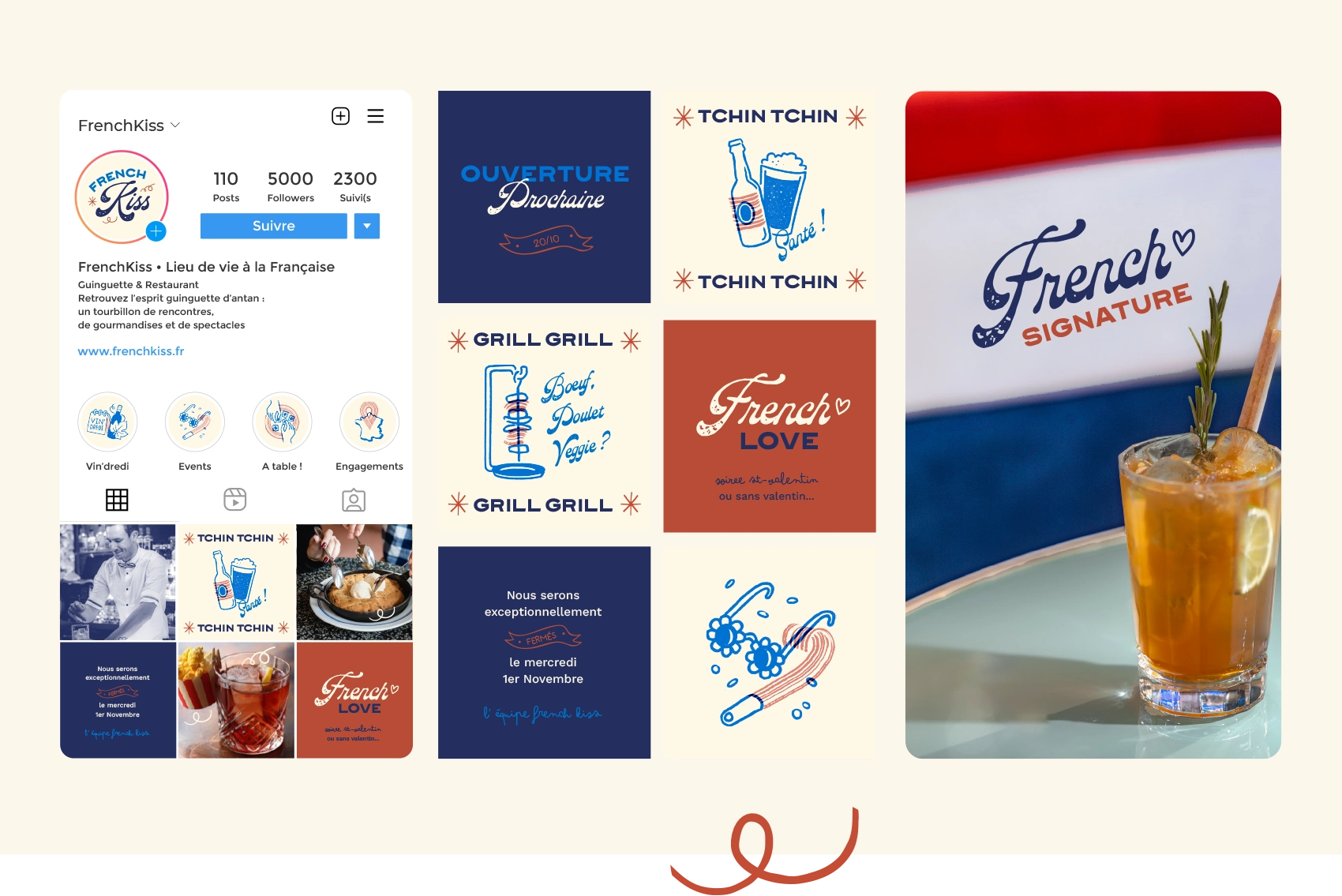 Création graphique branding instagram restaurant