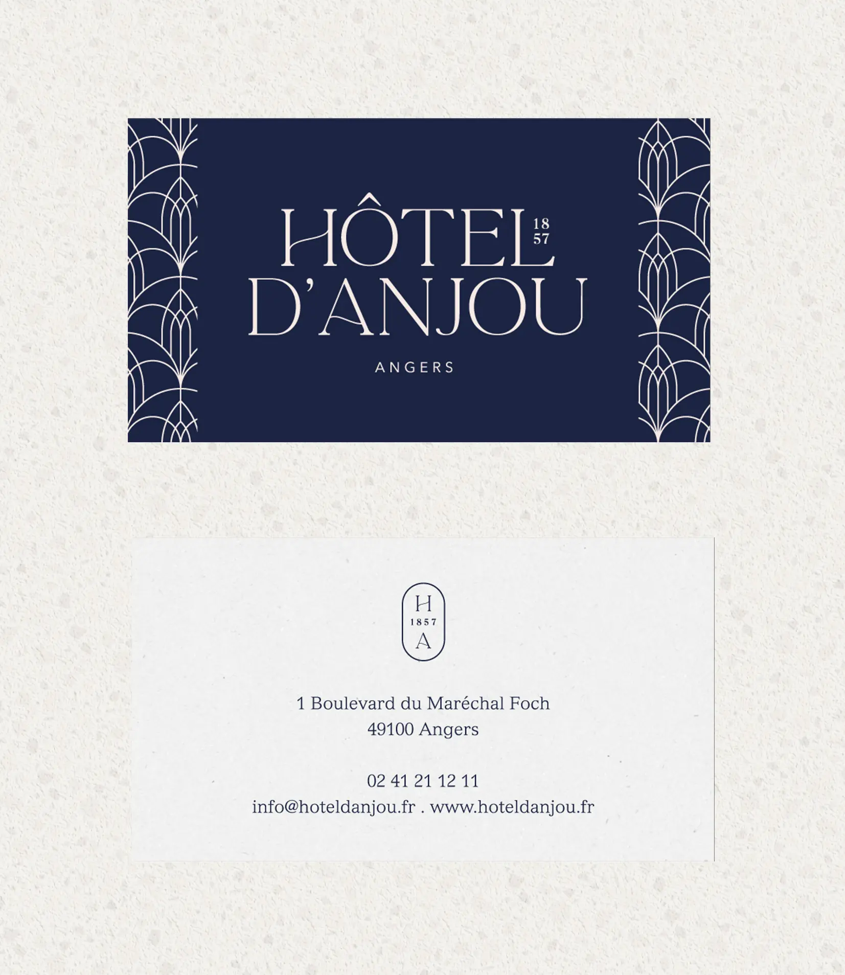 Création d'identité visuelle et logo pour un hôtel historique à Angers