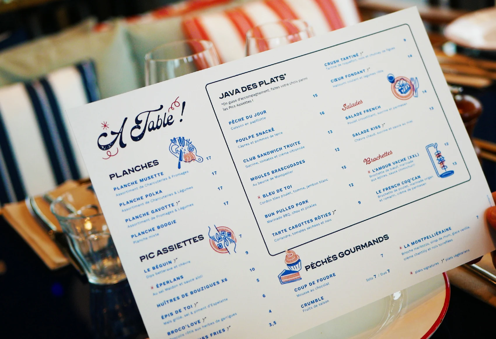 Graphiste menu de restaurant bar Paris