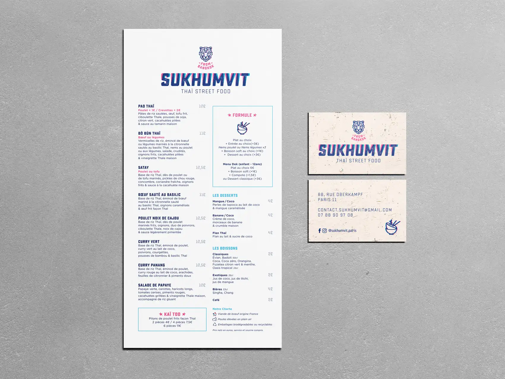 Menu streetfood graphiste freelance